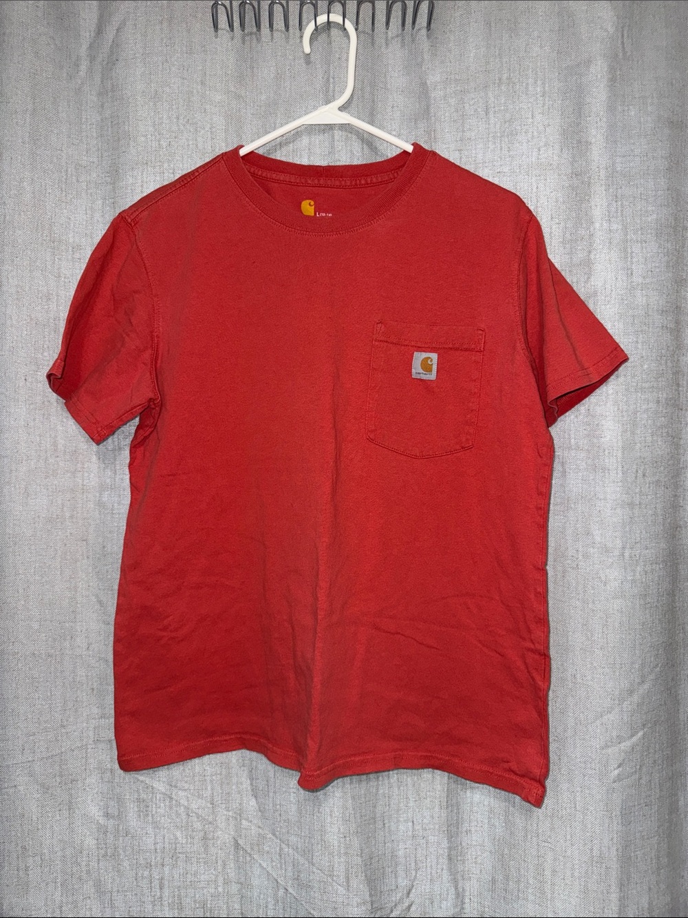 Carhartt Boys Red Short-Sleeve Pocket T-Shirt